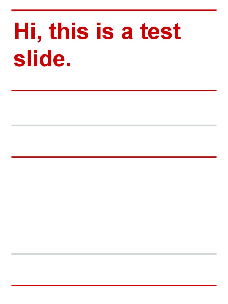 Hi, This Is A Test Slide | PDF