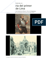 La Historia Del Primer Alcalde de Lima