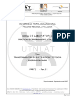 Pruebas de Campo para Transformadores de Distribucion - Lab UTNLAT