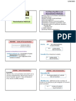 Acid-Base Equilibria and Application