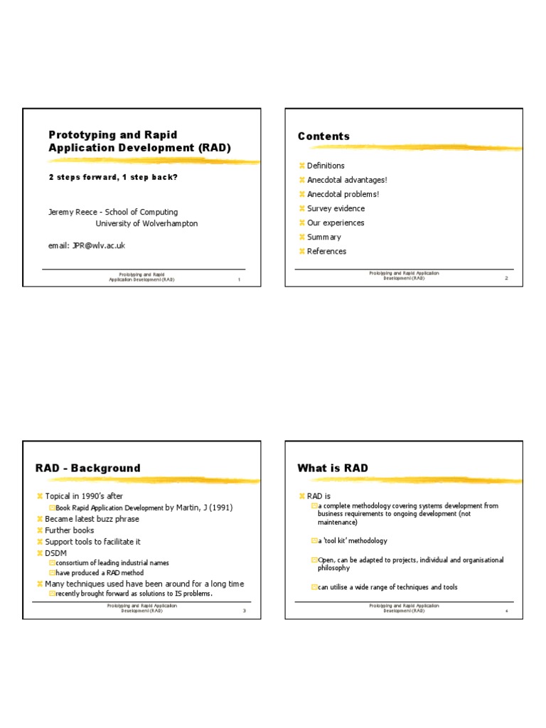Rapid Application Development | PDF | Software Prototyping | Software