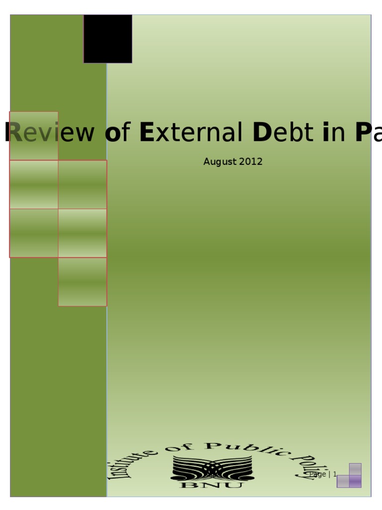 Review of Pakistan External Debt (Final) | PDF | Debt To Gdp Ratio ...