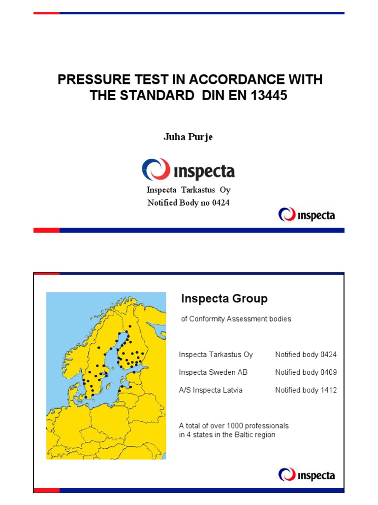 Pressure Testing Requirements According to Harmonized Standard EN 13445