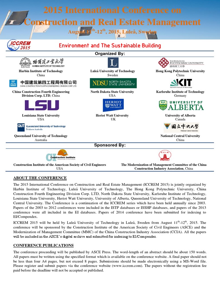 Iccrem2015 Call For Paper-En | PDF | Economies | Business