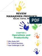 Review Manajemen Produksi: Kelas: Sofia, MM