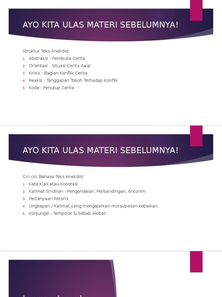 Teks Anekdot Makna Kata Istilah Dan Ungkapan