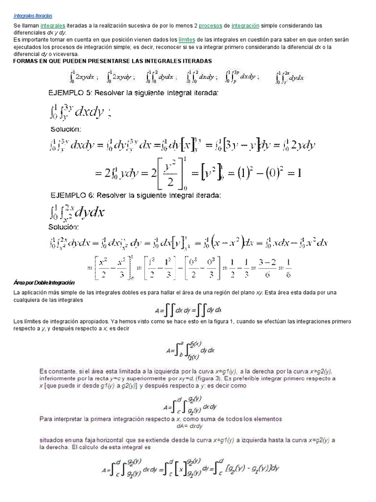Integrales Iteradas | PDF | Sistema coordinado | Integral