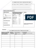 Abbreviated Clinical Preparation Form