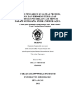 Download Analisis Pengaruh Kualitas Produk by Muhamad Anta Yudhistira SN253151049 doc pdf