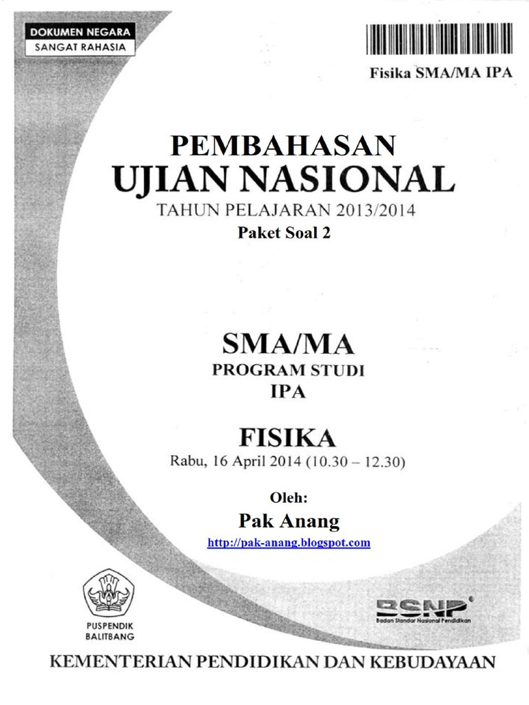 Pembahasan Soal Un Fisika Sma 2014 Paket 2 Full Version
