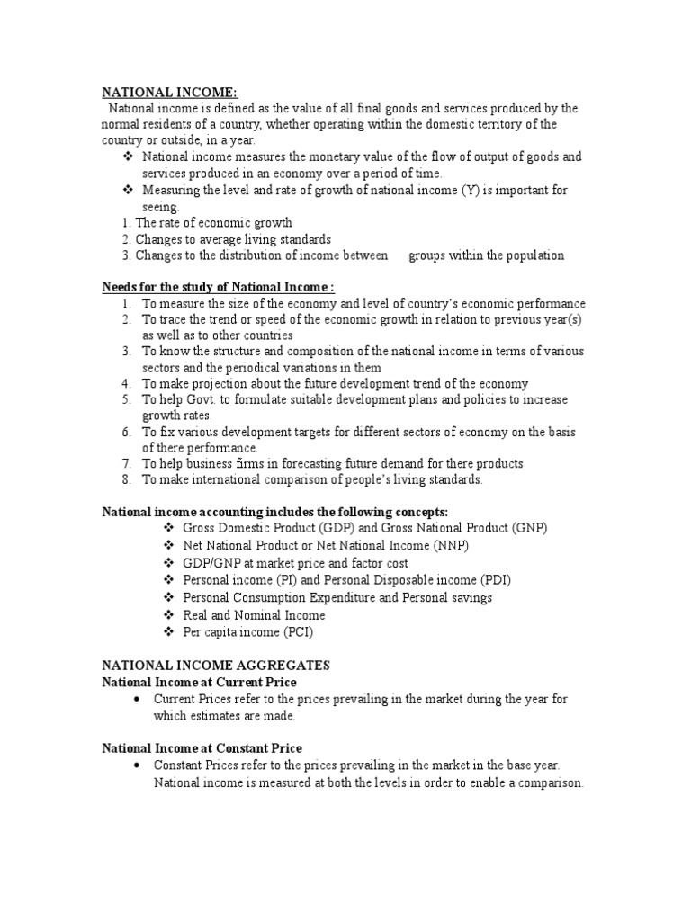 National Income | PDF