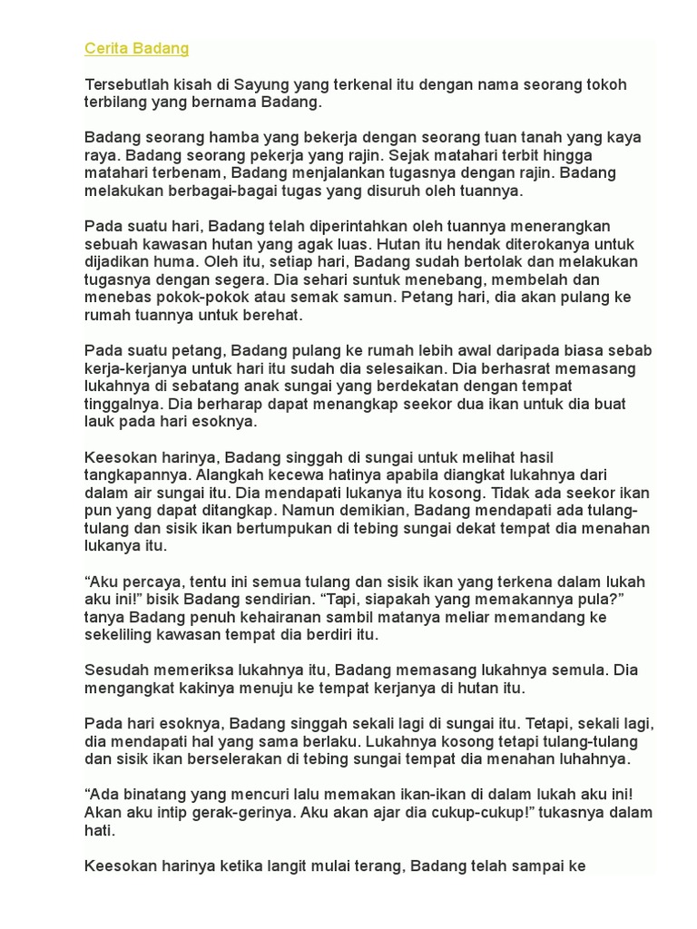 Cerita Badang Pdf