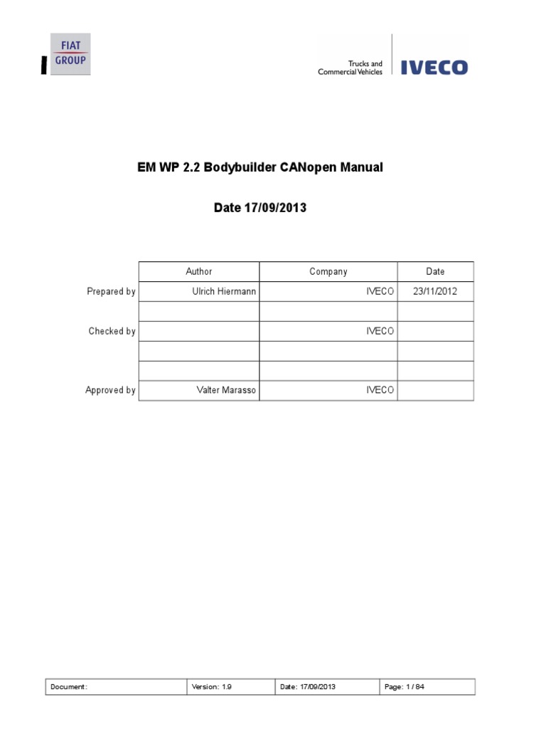 BB Manual CANopen Rev1.7 | PDF | Data Transmission | Computer Engineering
