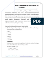 Soal Dan Pembahasan Trigonometri Sudut Berelasi Kuadran I