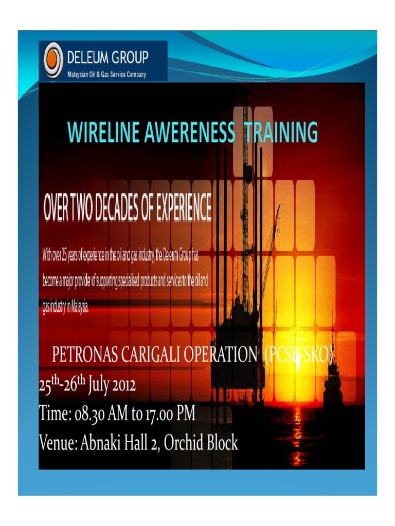 Wireline Awereness Training2 Pdf Mechanical Engineering