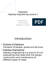Highway Engineering TRAN 3001 Lecture 1