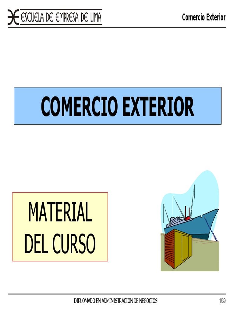 Comercio Exterior Logística Derecho comercial