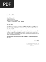 Sample of Resignation Letter