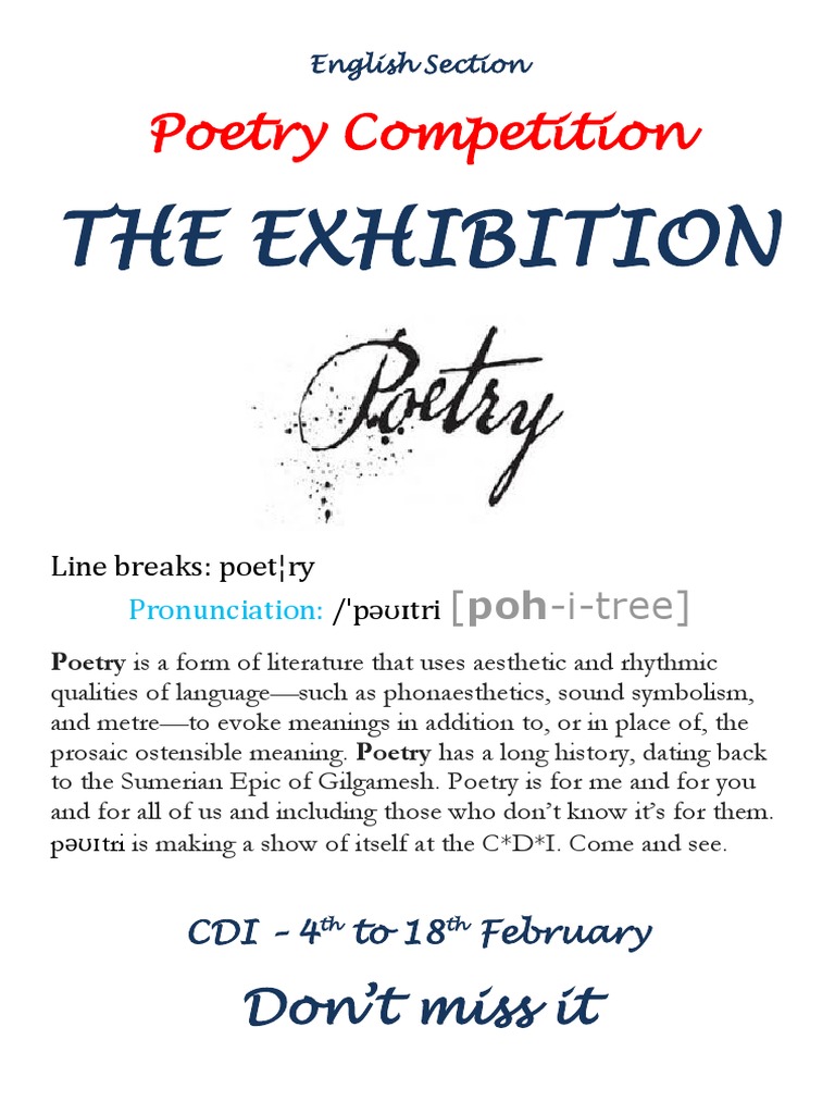 Poster Poetry Competition | PDF