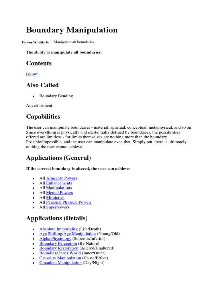 Boundary Manipulation PDF Reality Causality