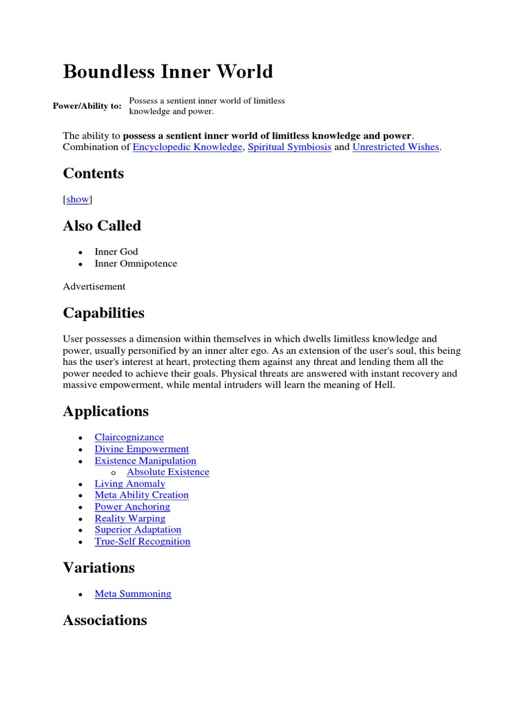 Boundless Inner World Pdf Theology Metaphysics