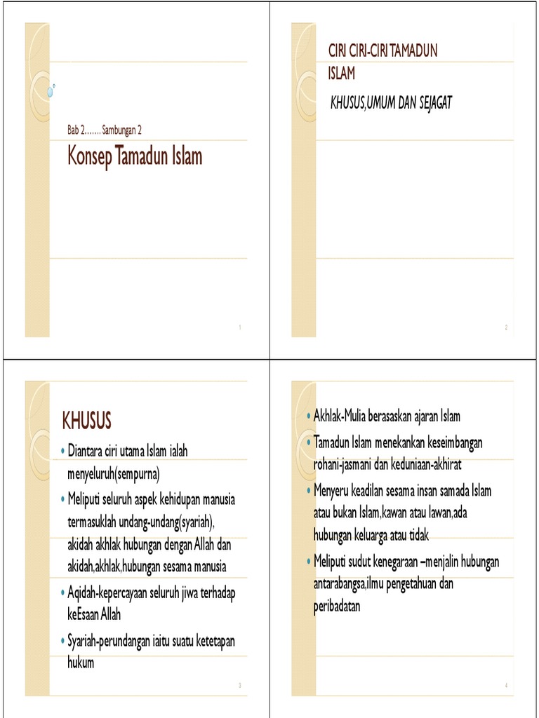 Bab 2 C Tamadun Islam Samb 2 Konsep Tamadun Islam Compatibility Mode Pdf