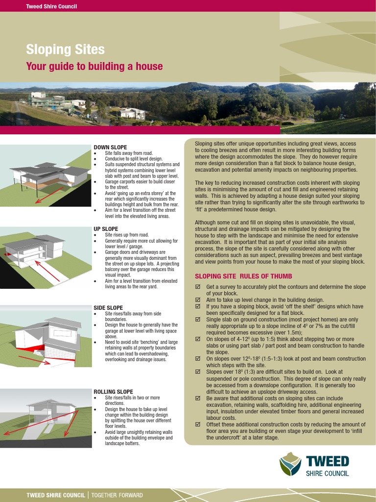 Building on Sloping Sites Guide | PDF | Garage (Residential ...