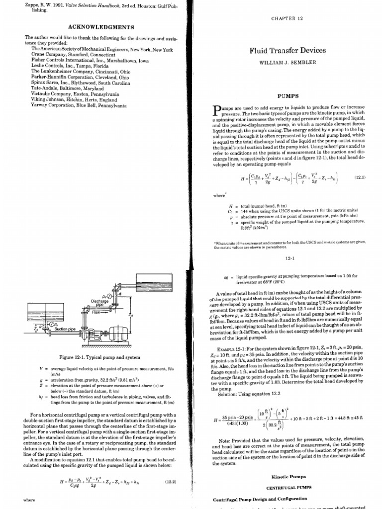 Cap12. Fluid Transfer Devices | PDF