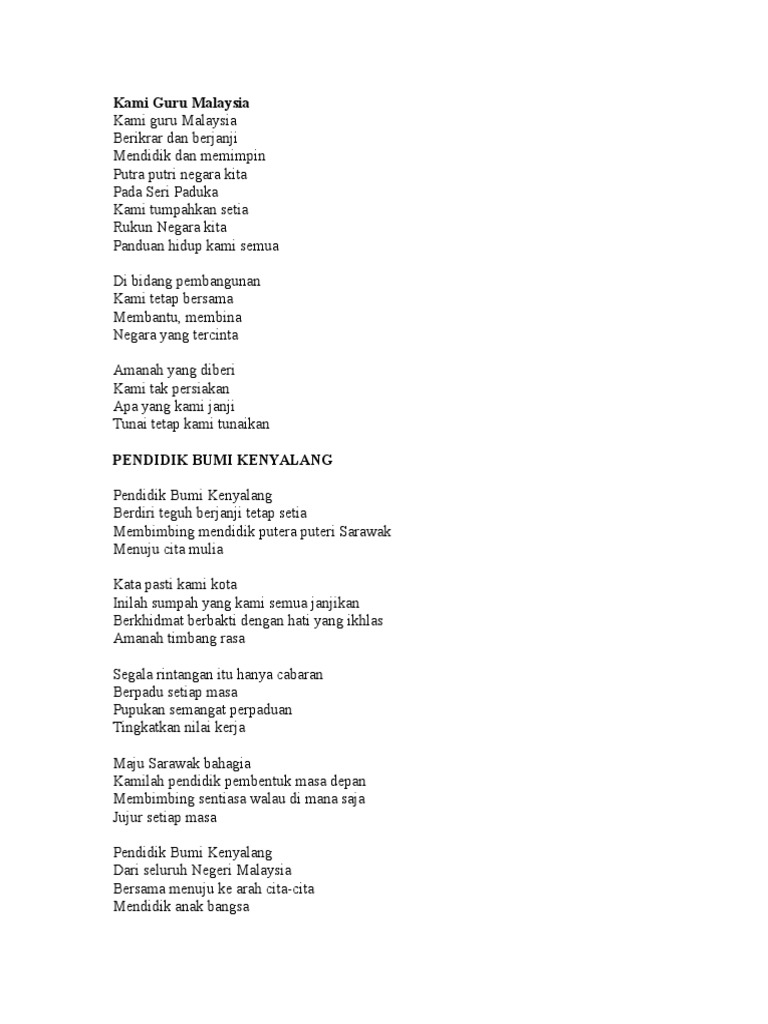 Lirik Lagu Guru Pdf