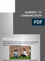 Barriers To Comm