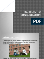 Barriers to Comm