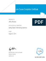 Course Completion Certification - Administering Salesforce