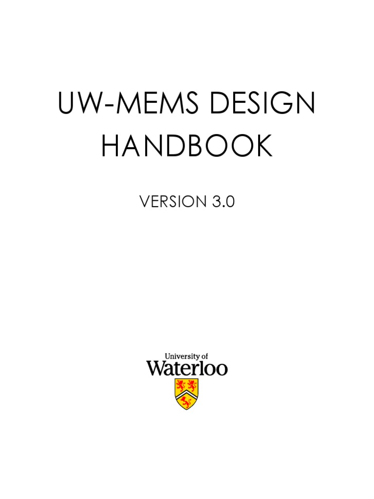 UW MEMS DesignHandbook - Ver3 | PDF | Semiconductor Device Fabrication ...