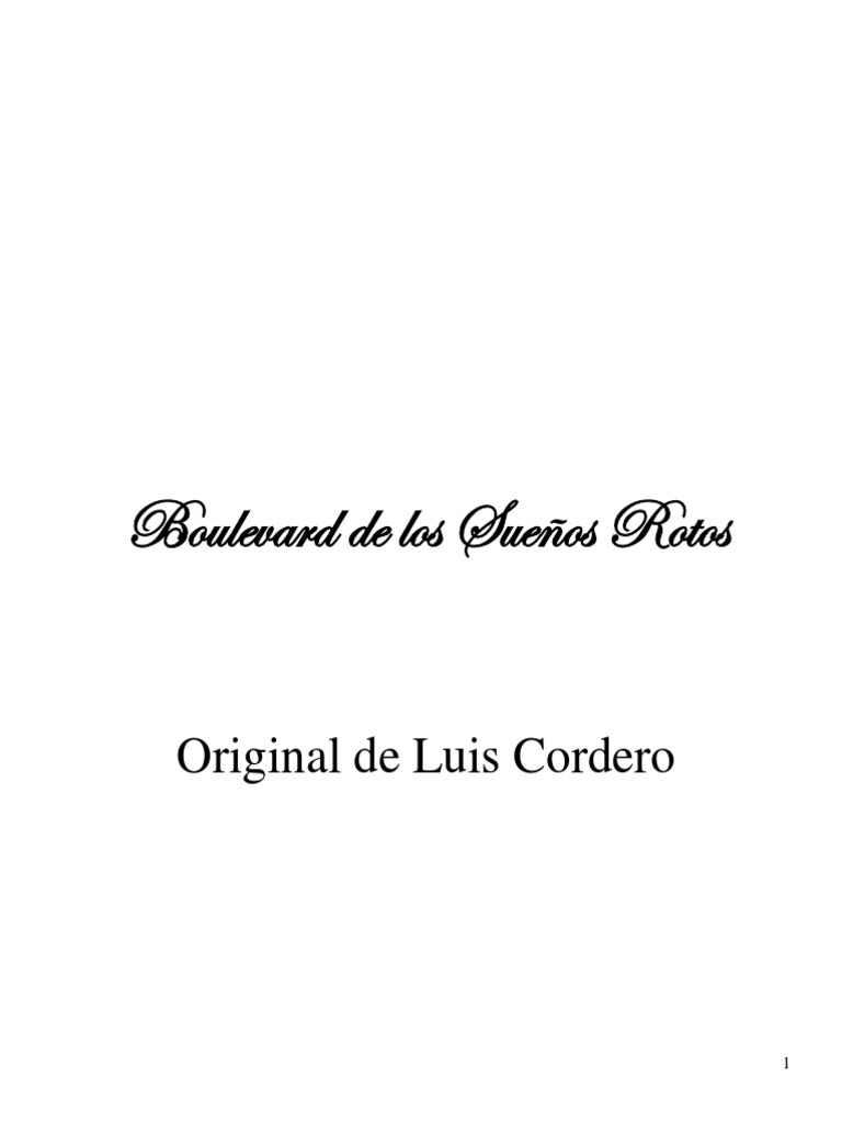 Boulevard Sueños Rotos | PDF | Amor | Sueño