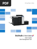 Bizhub c754 c654 Web Management Tool en 1 1 0