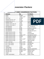 Unit Conversion Factors