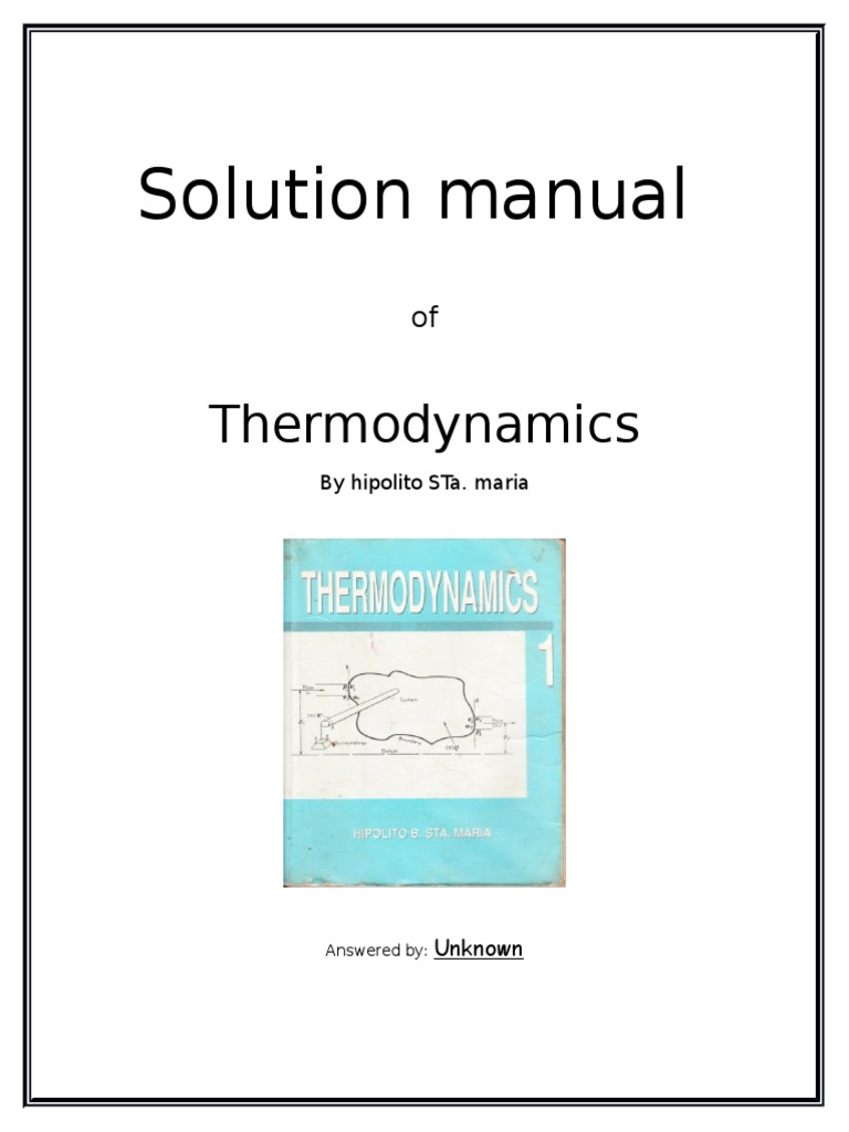 Chapter 2 Solution Manual of Thermodynamics by Hipolito STa. Maria