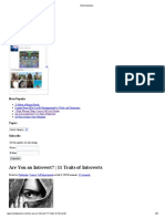Are You An Introvert