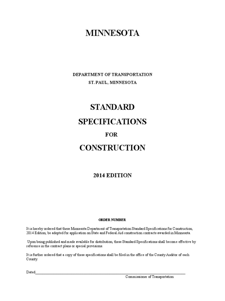 Standard Specs For Construction | PDF