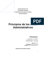 Principios de Los Actos Administrativos