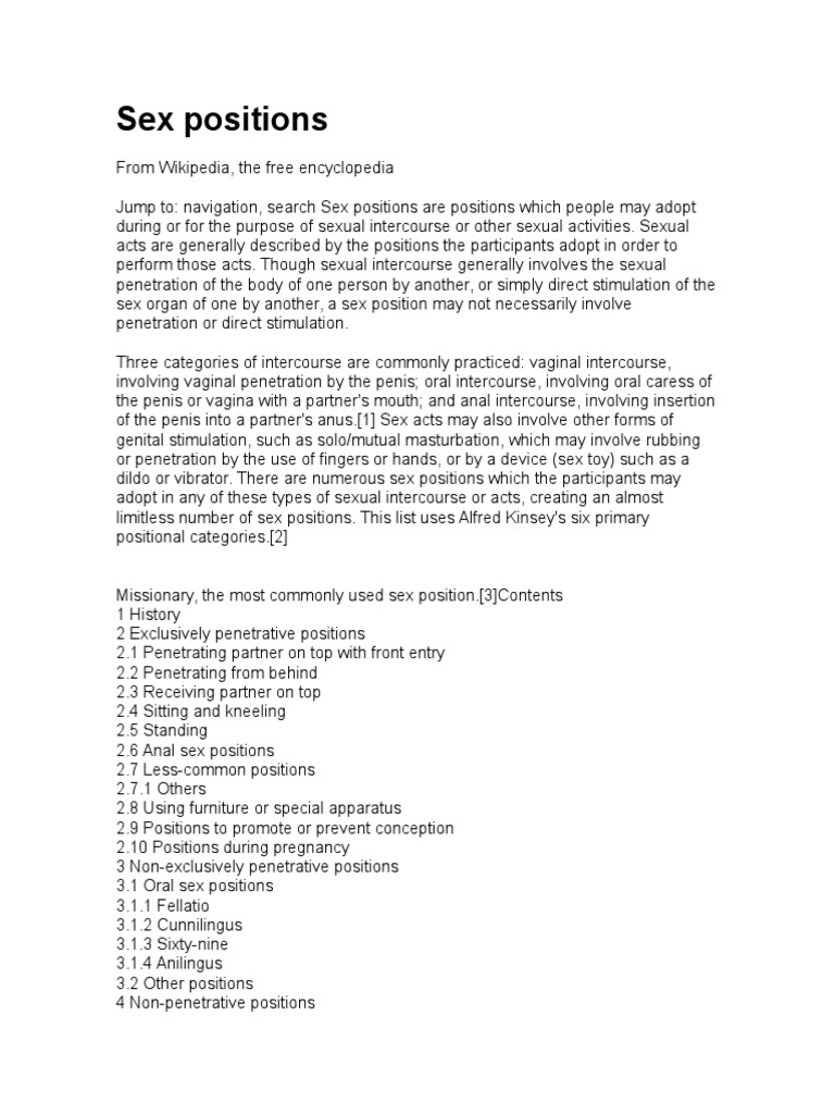 Sex Positions PDF Sex Position Sexual Intercourse