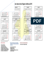 Calendario Laboral 2015 Murcia
