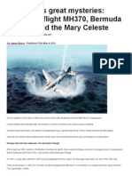 MH370, Bermuda Triangle, Mary Celeste: Exploring History's Greatest Mysteries