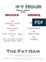 Fat Ham Happy Hour Menu