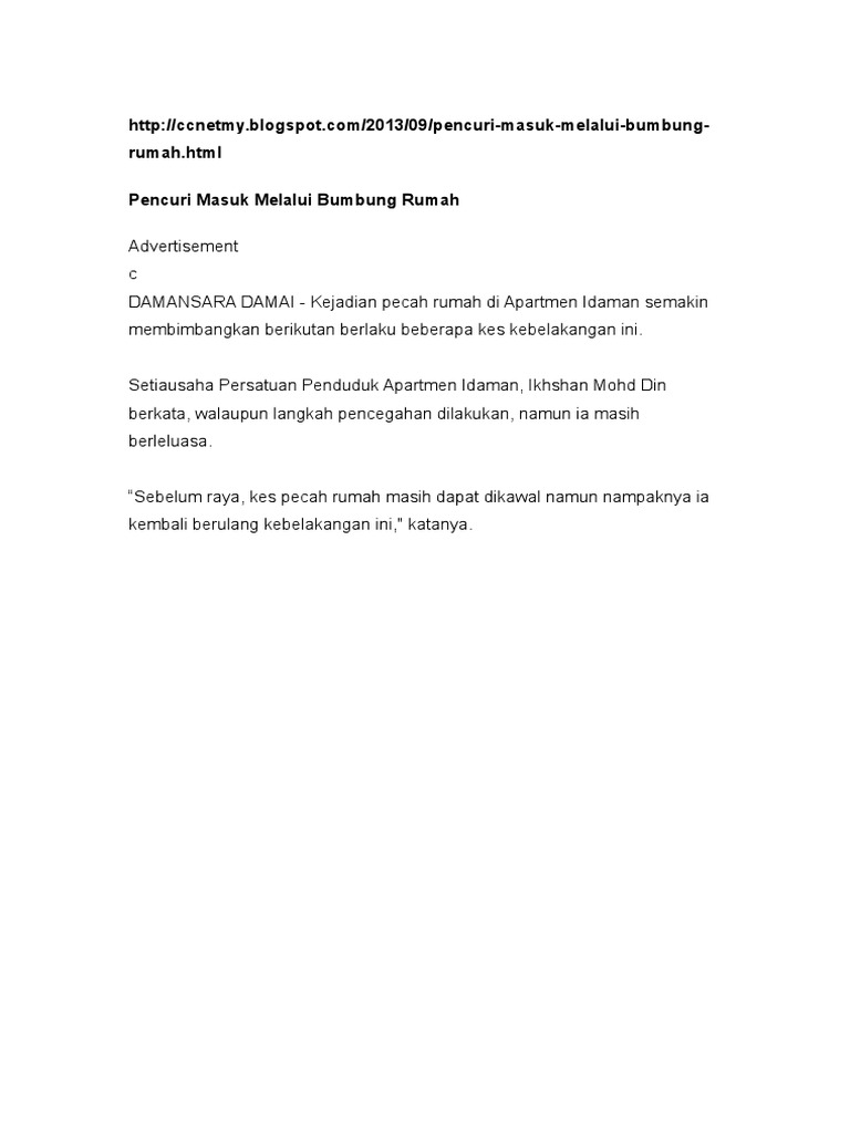 Pencuri Masuk Pdf