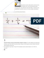 Find The Lowest Common Denominator (Bottom Number) - For Both Adding and Subtracting