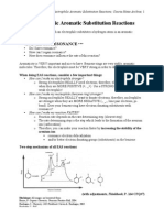 Electrophilic Aromatic Substitution Reactions Notes