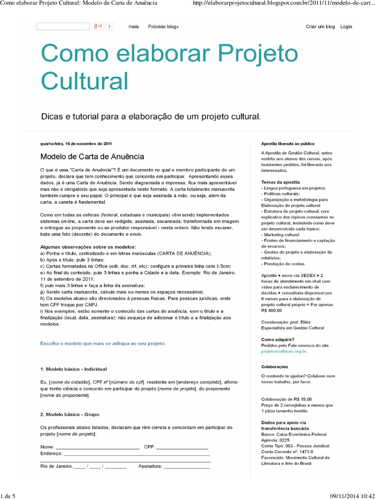 Como Elaborar Projeto Cultural_ Modelo de Carta de 