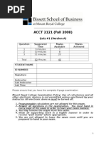Acct 2121 Fall 2008 Quiz 1 Ver a(1)