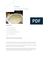 Receta Base Pizza